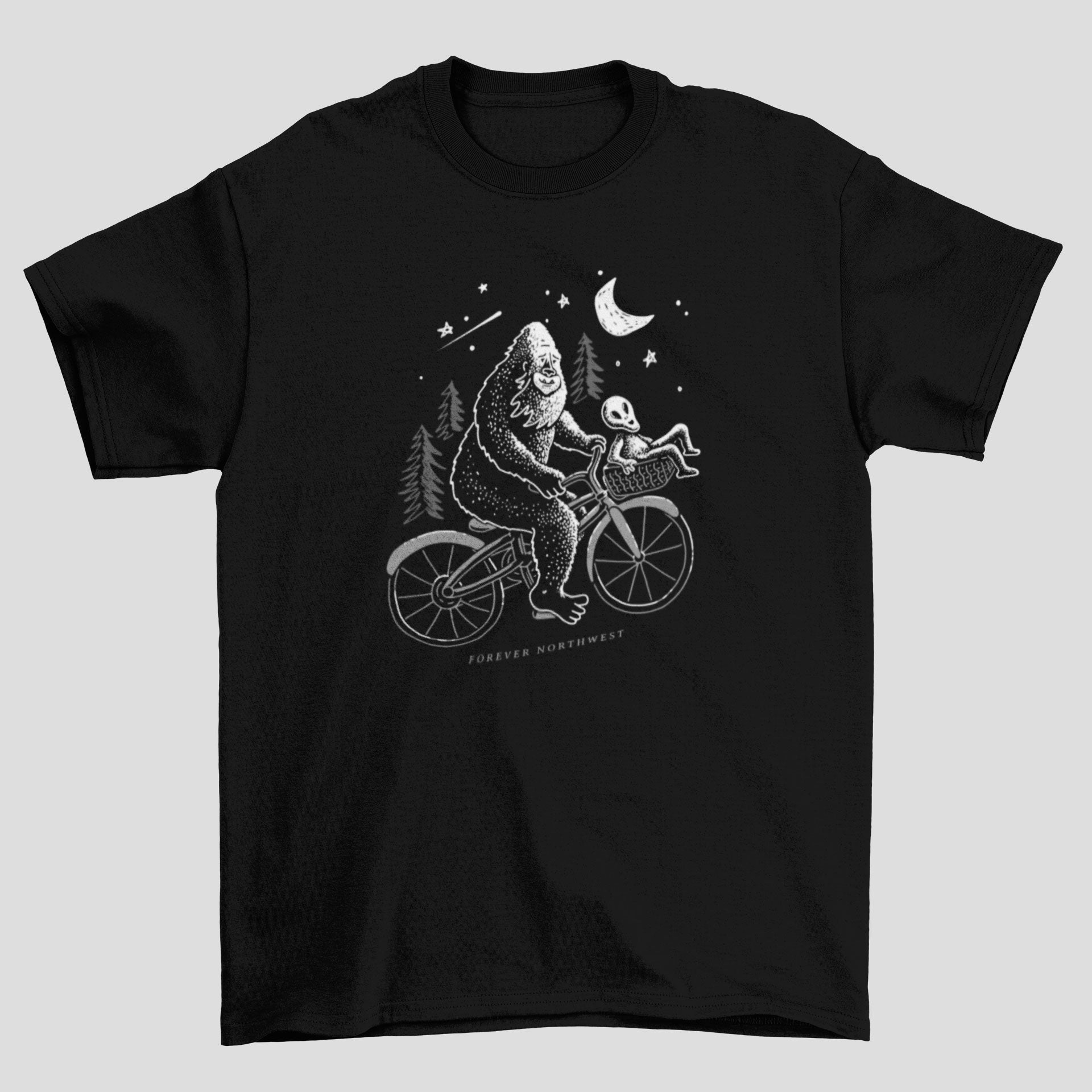 Alien & Sasquatch Bike Ride T-shirt