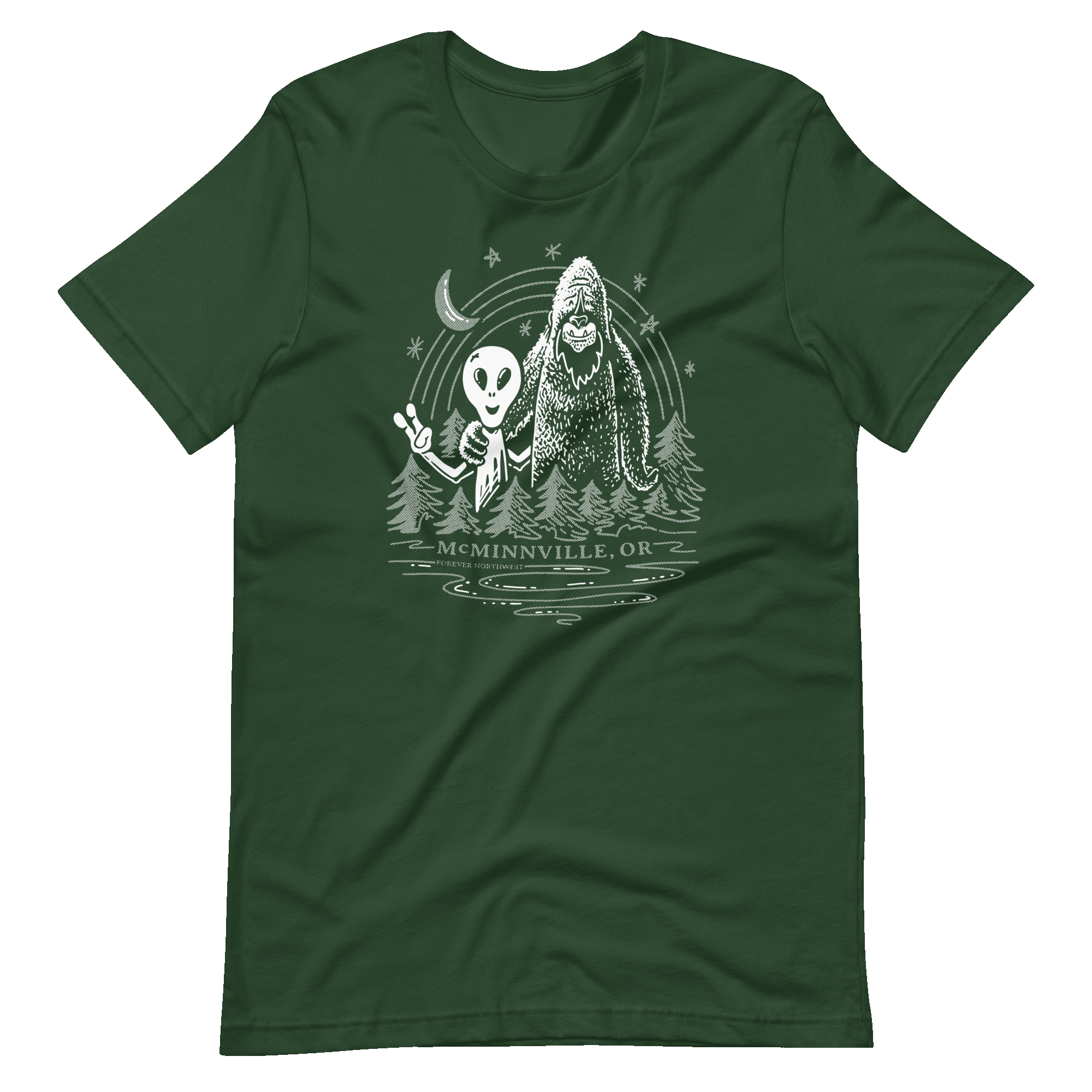 Alien & Sasquatch OG McMinnville T-shirt