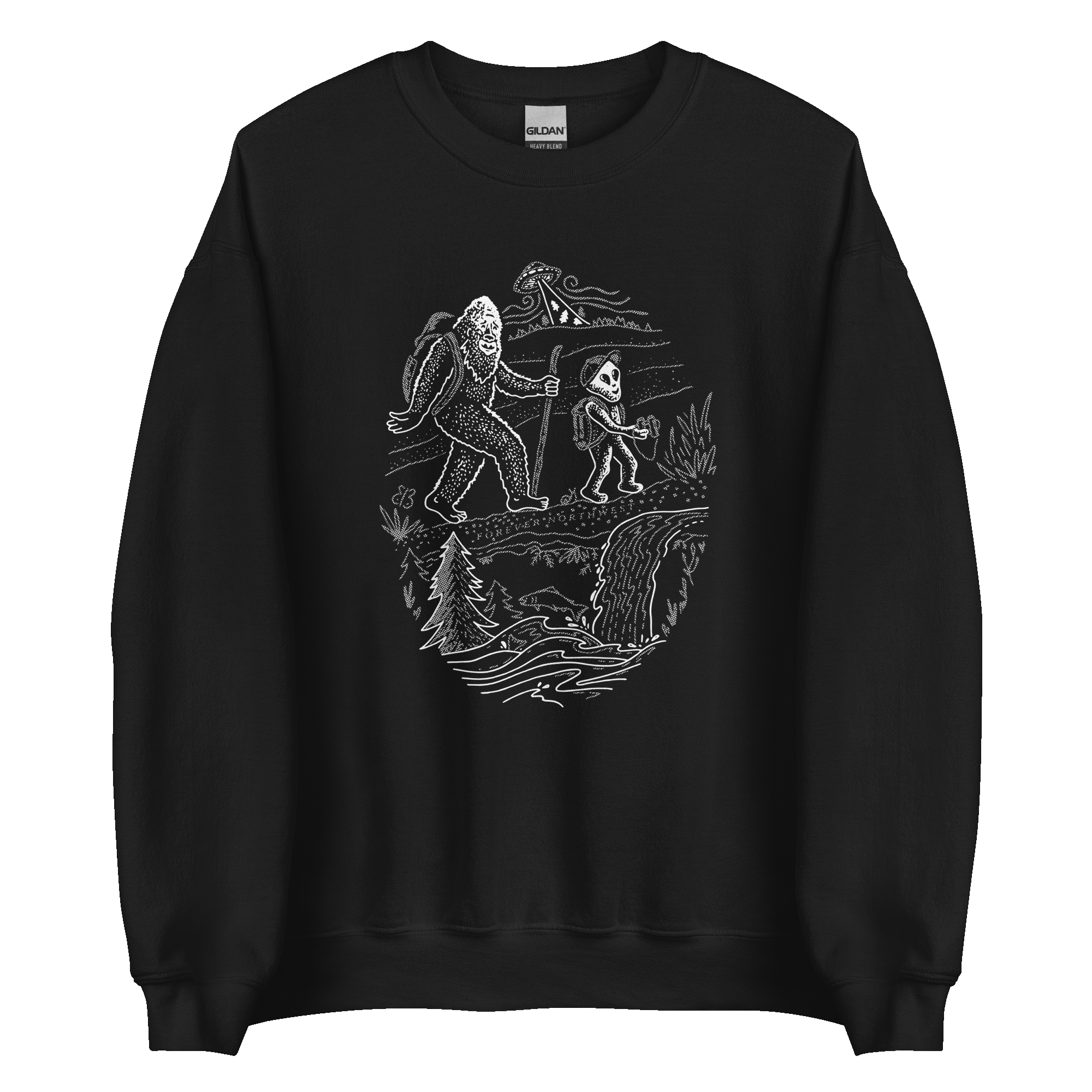 Alien & Sasquatch Hiking Sweatshirt