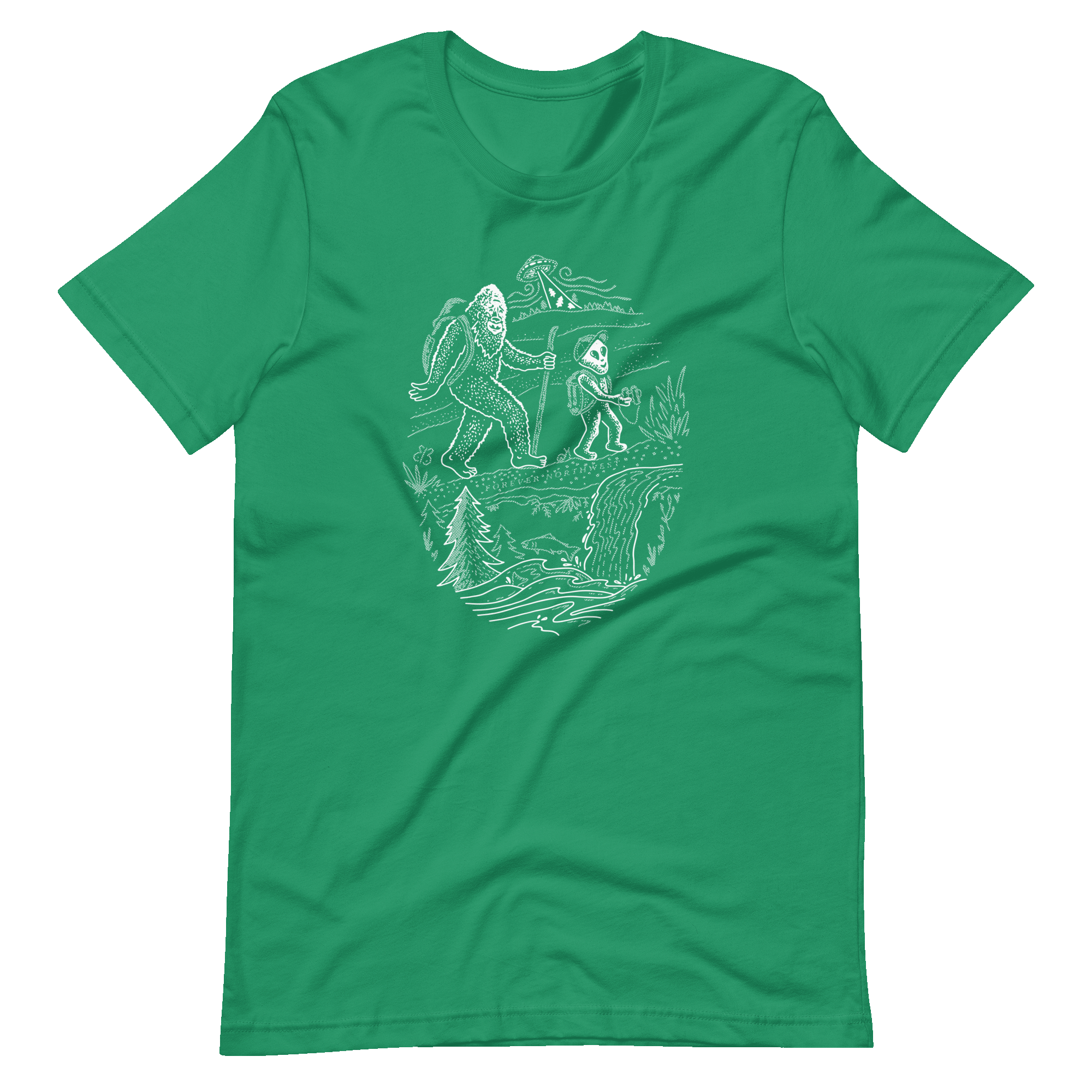 Alien & Sasquatch Hiking T-shirt