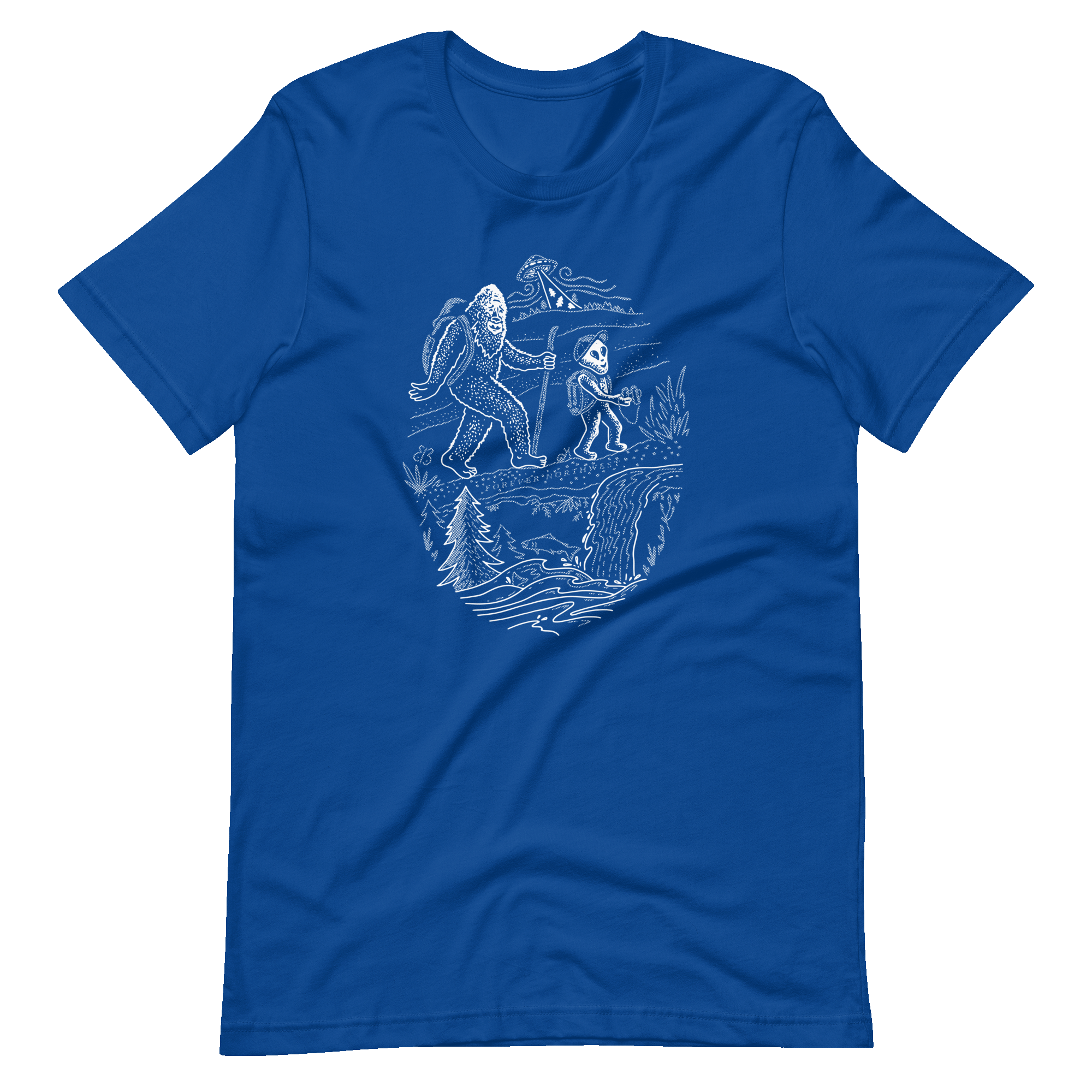 Alien & Sasquatch Hiking T-shirt
