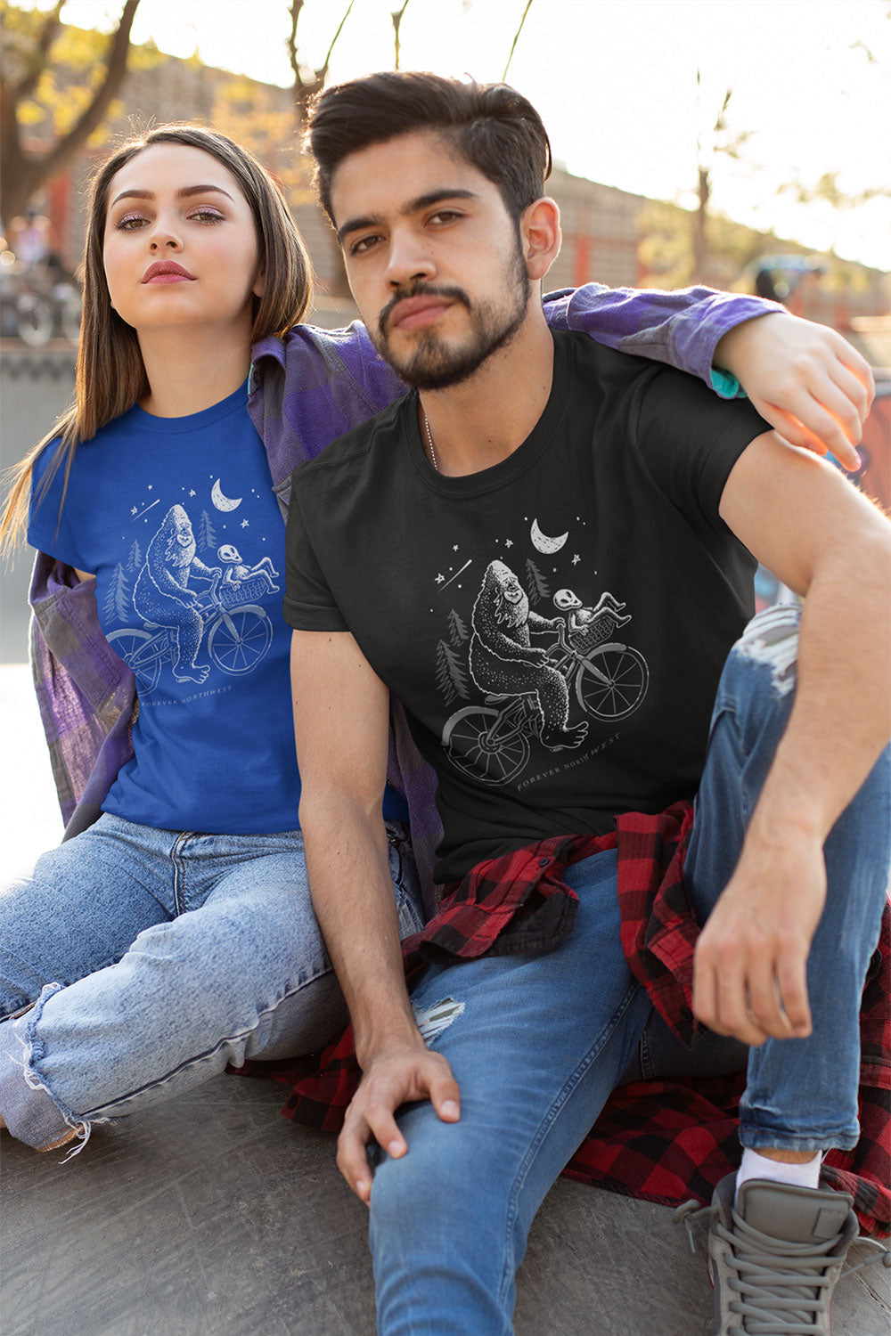 Alien & Sasquatch Bike Ride T-shirt