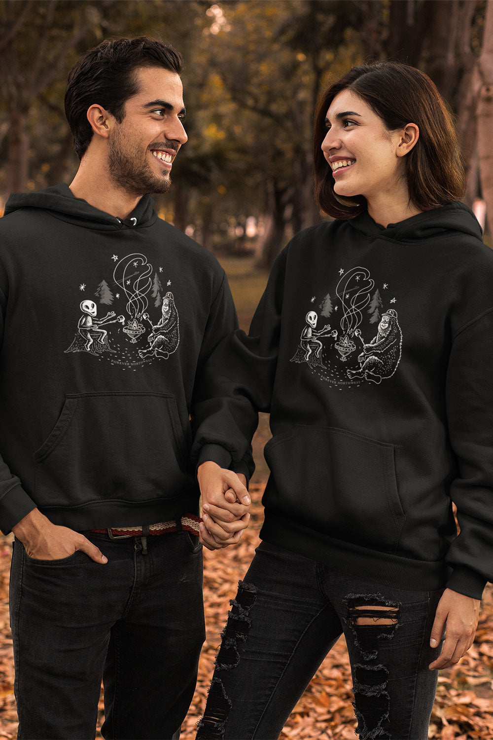 Alien & Sasquatch Campfire Hoodie
