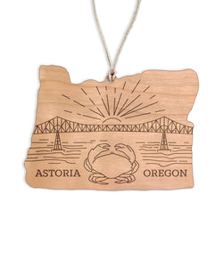 Astoria Oregon Christmas Ornament