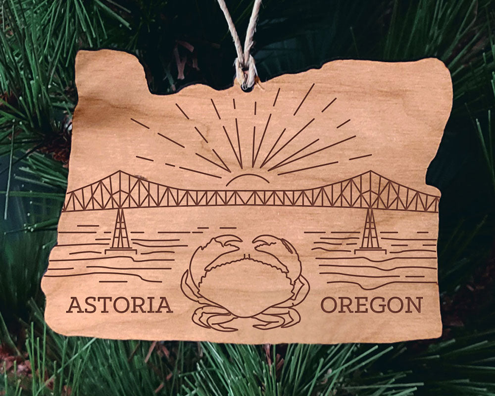 Astoria Oregon Christmas Ornament