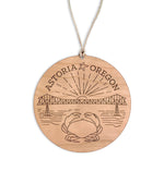 Load image into Gallery viewer, Astoria Oregon Round Christmas Ornament
