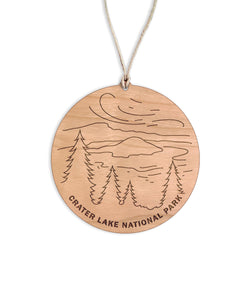 Crater Lake Round Christmas Ornament