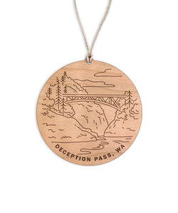 Deception Pass Round Christmas Ornament