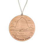 Load image into Gallery viewer, Haystack Rock Round Christmas Ornament
