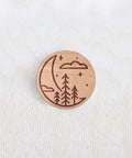 Forest Moon Wooden Pin