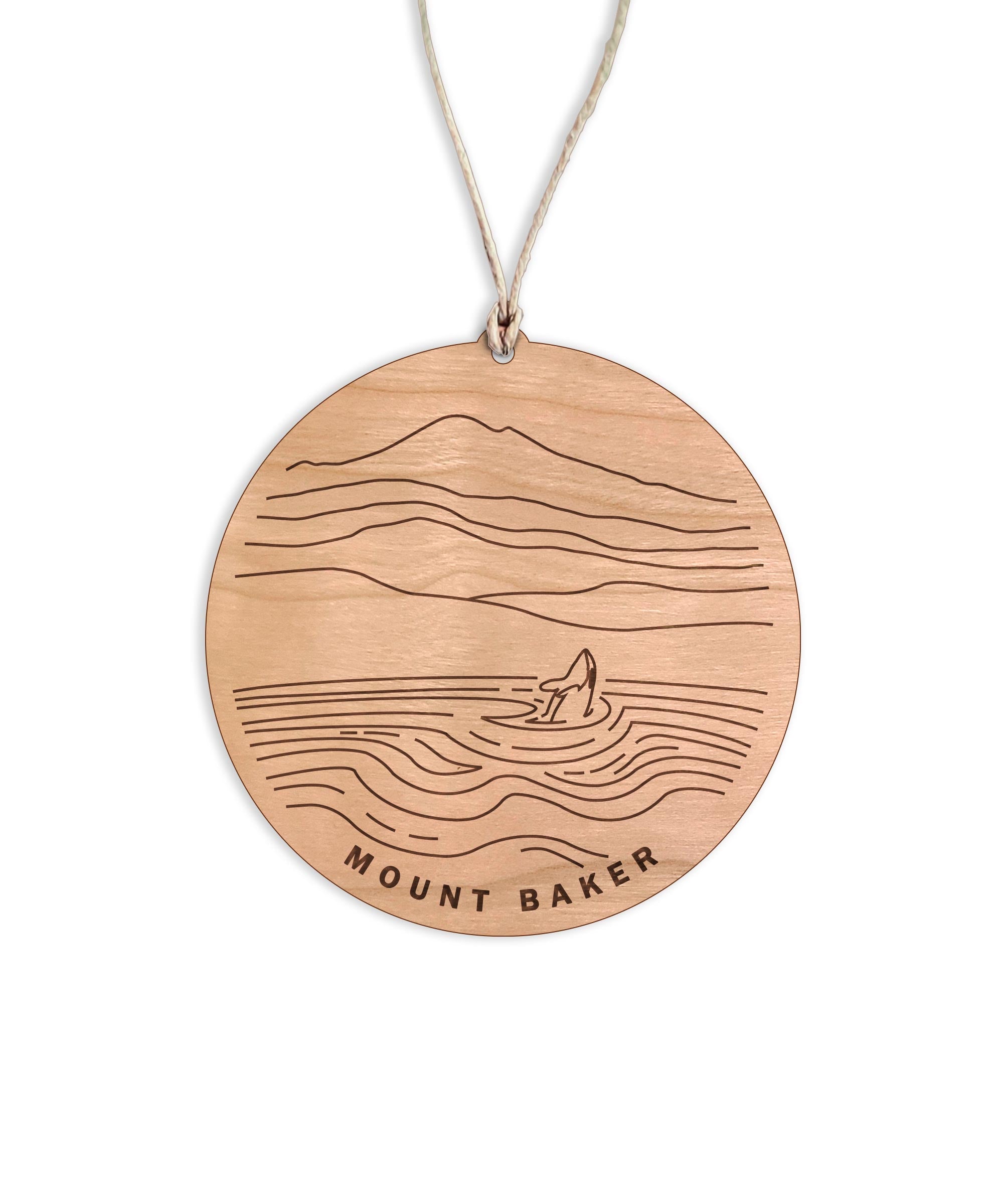 Mt. Baker Round Christmas Ornament