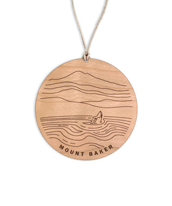 Mt. Baker Round Christmas Ornament