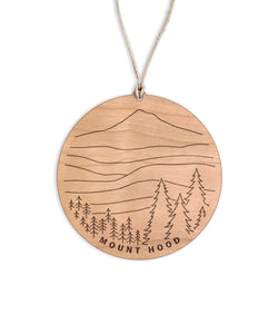 Mt. Hood Round Christmas Ornament