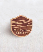 Load image into Gallery viewer, Mt Rainier Wooden Pin
