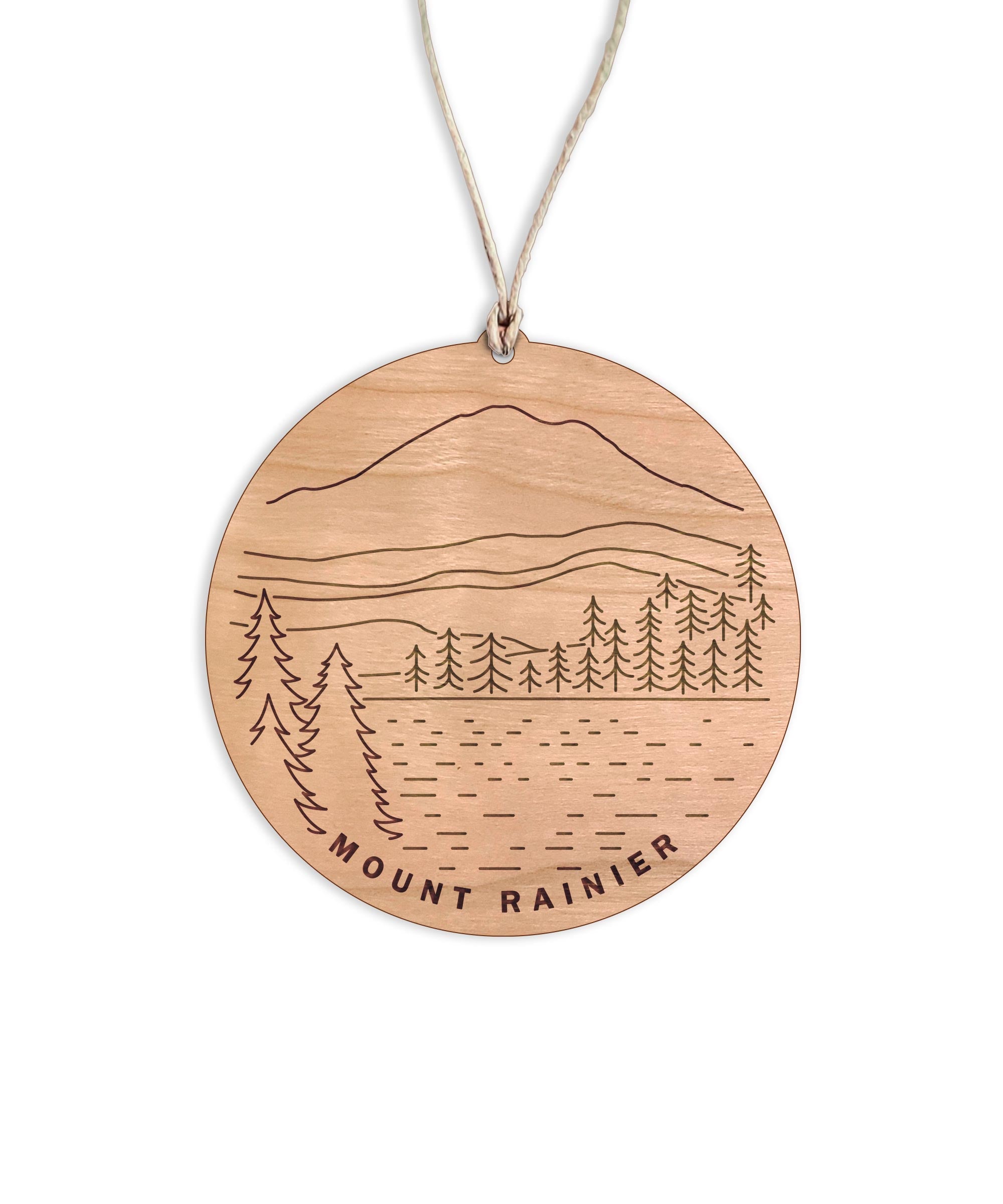 Mt. Rainier Round Christmas Ornament