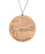 Mt. Rainier Round Christmas Ornament