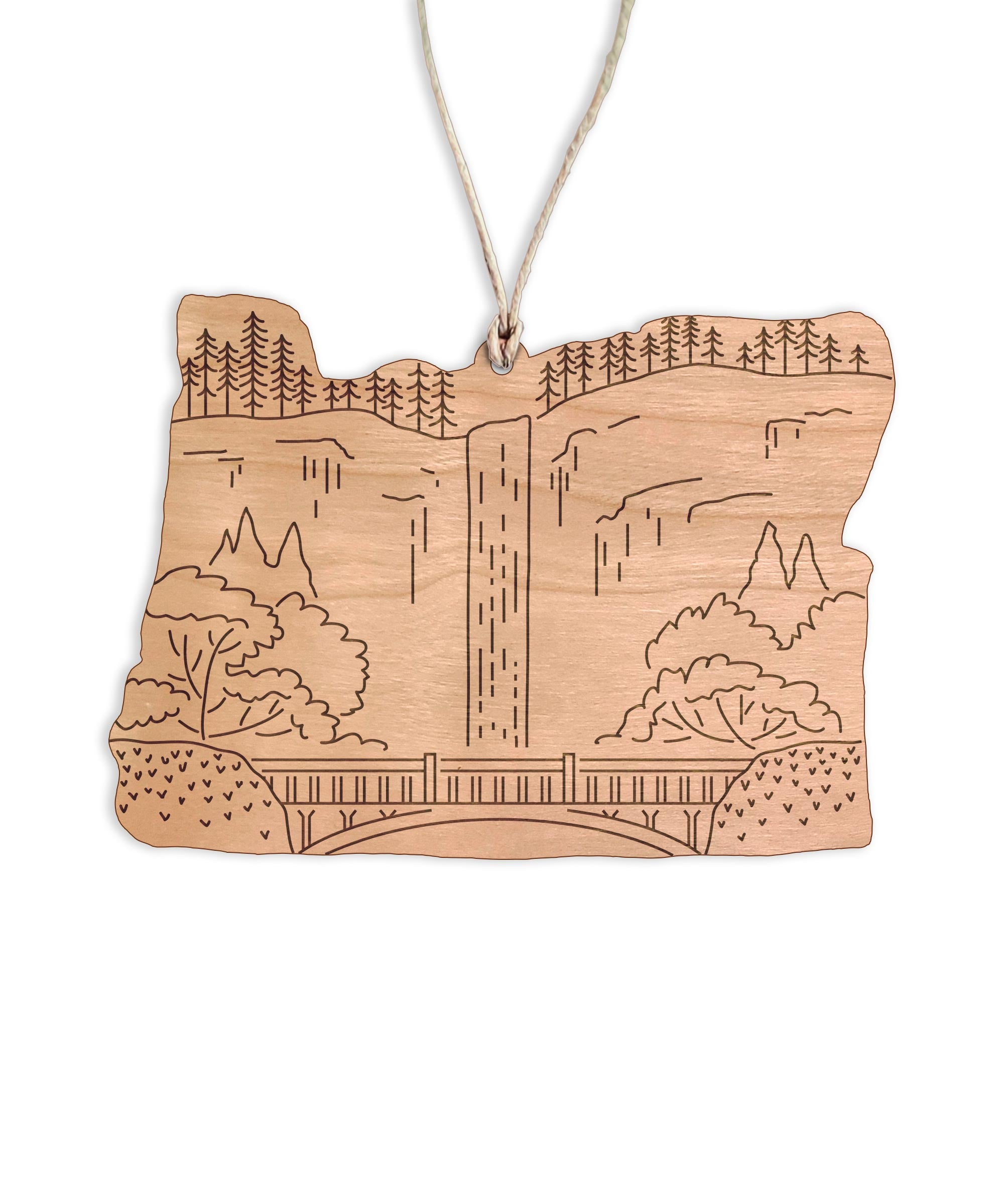 Multnomah Falls Christmas Ornament