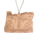 Load image into Gallery viewer, Multnomah Falls Christmas Ornament
