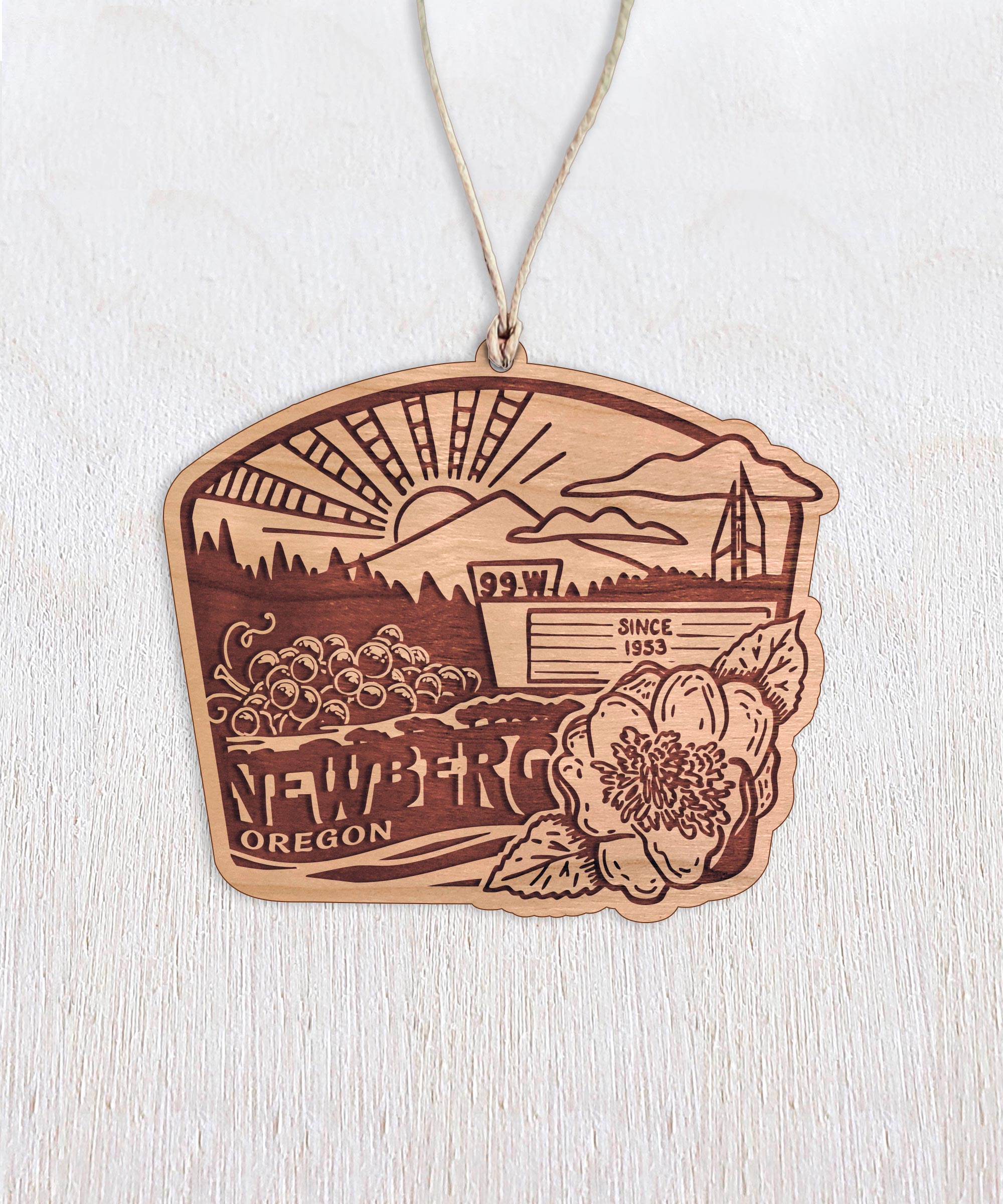 Newberg Oregon Christmas Ornament