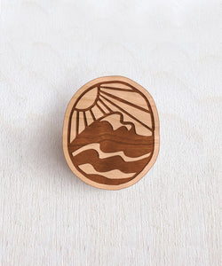 Ocean Waves Wooden Pin