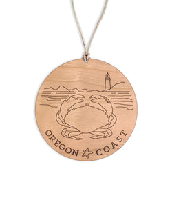 Oregon Coast Round Christmas Ornament