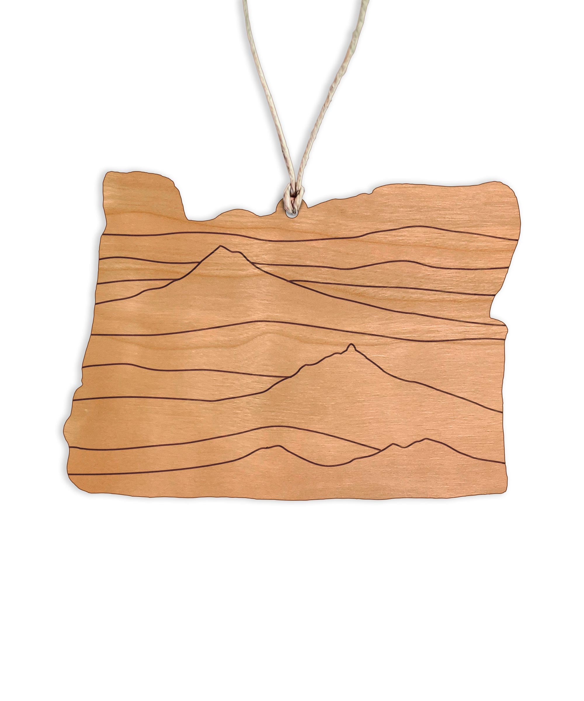 Oregon Mountains Christmas Ornament