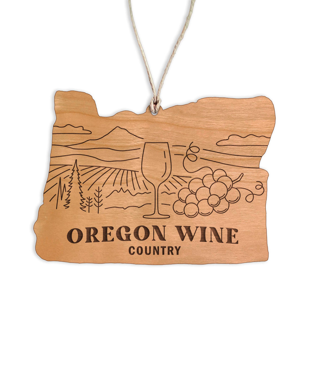 Oregon Wine Country Christmas Ornament
