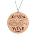 Oregon Wine Country Round Christmas Ornament