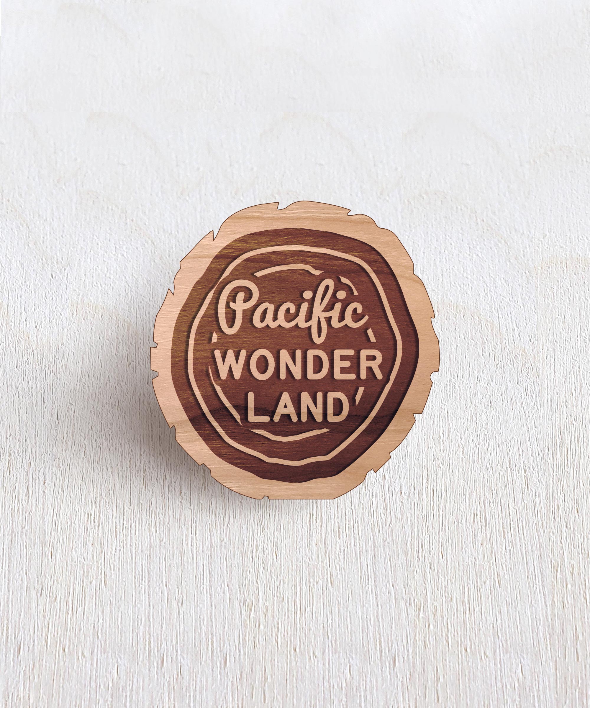 Pacific Wonderland Wooden Pin