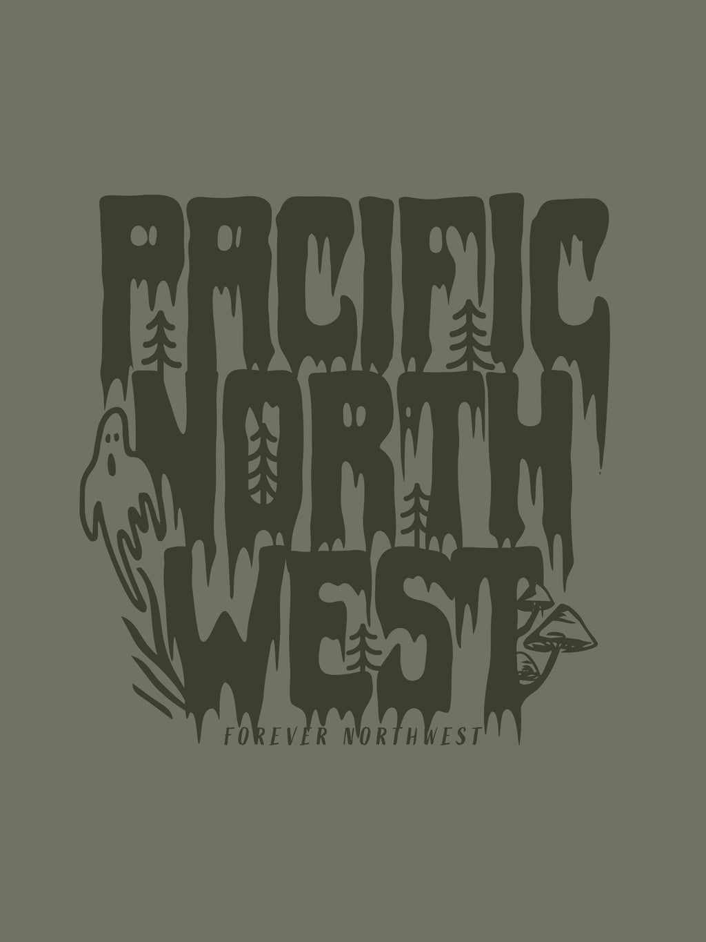 Spooky PNW Comfort Colors T-shirt
