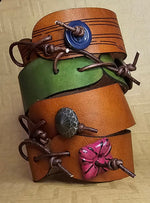 Load image into Gallery viewer, Mountain Leather Cuff
