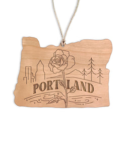 Portland Rose City Christmas Ornament