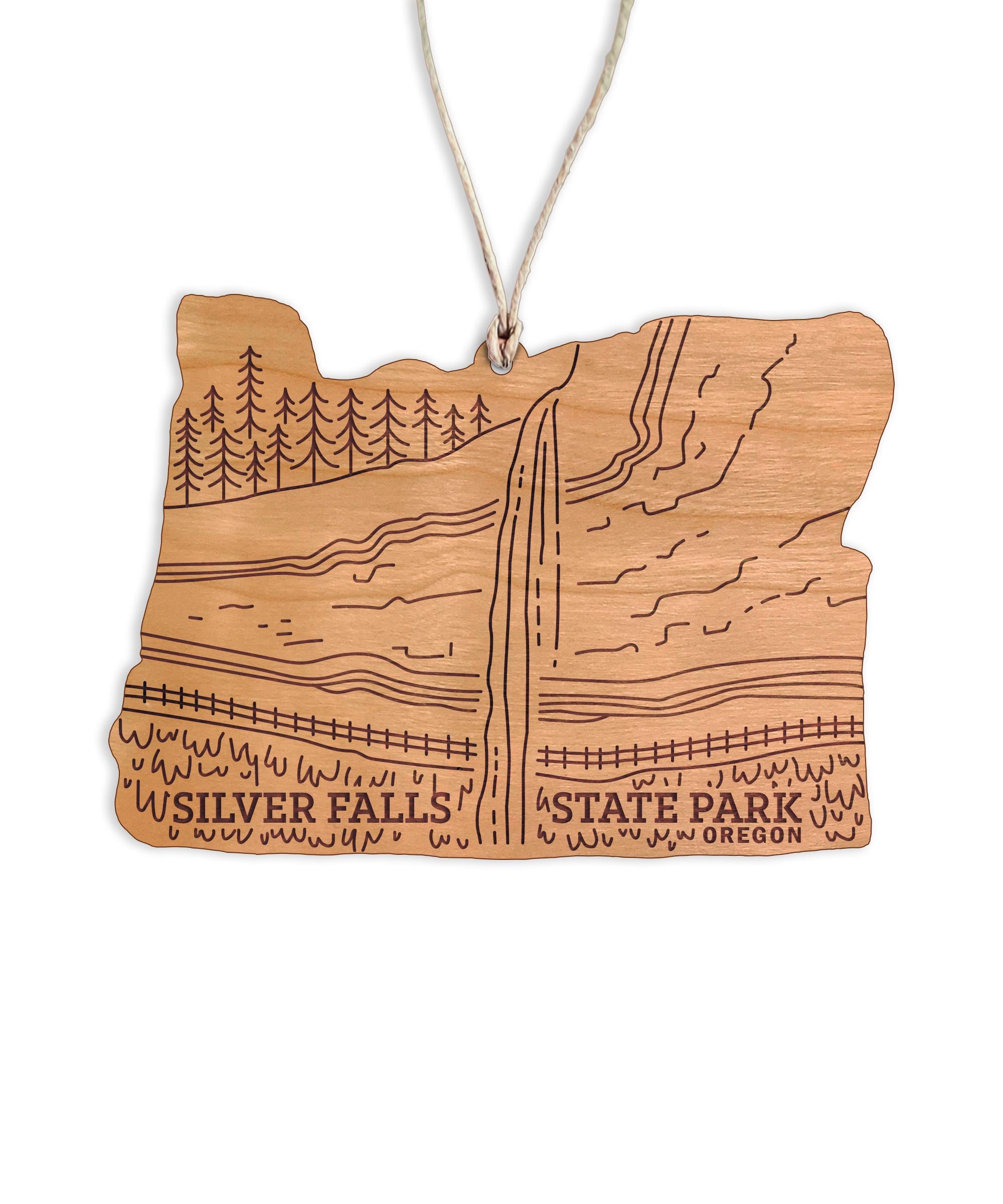 Silver Falls Christmas Ornament