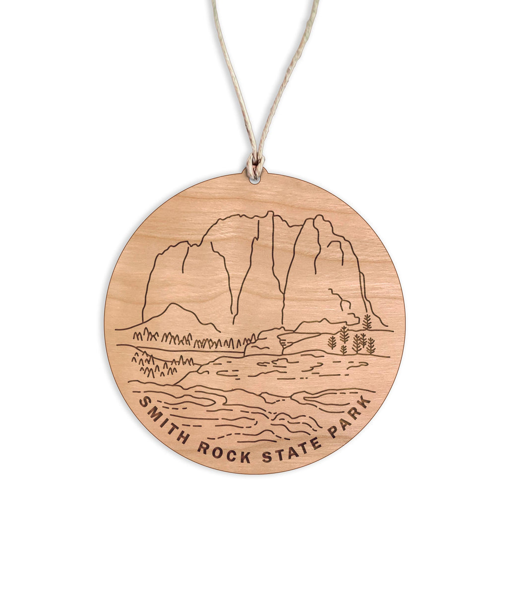 Smith Rock Round Christmas Ornament