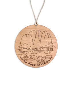 Smith Rock Round Christmas Ornament