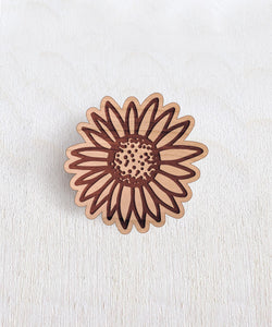 Sunflower Wooden Pin
