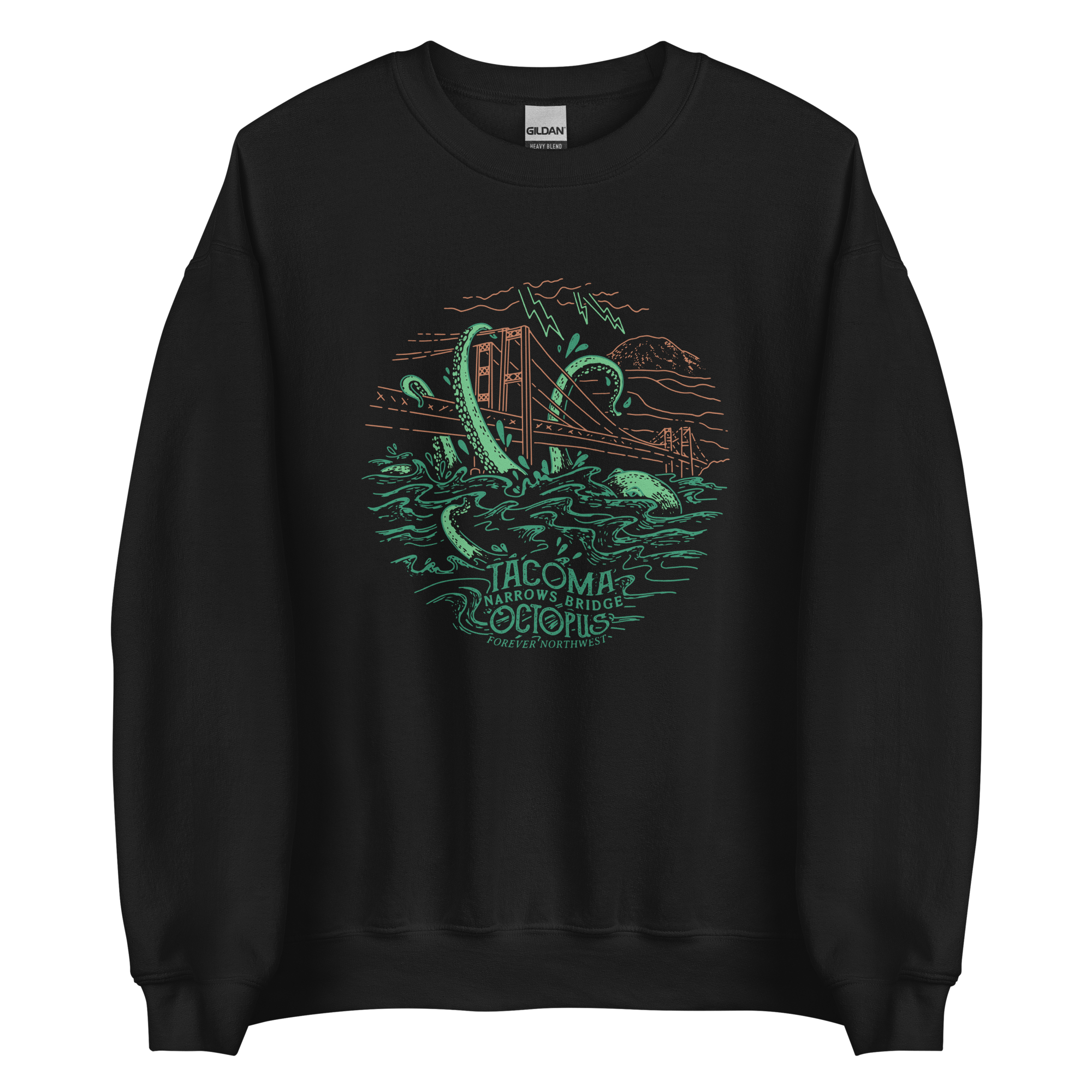 Tacoma Narrows Bridge Octopus Sweatshirt