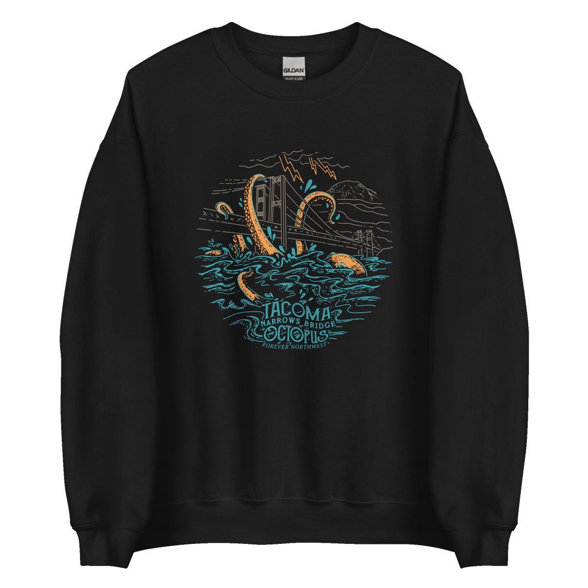 Tacoma Narrows Bridge Octopus Sweatshirt