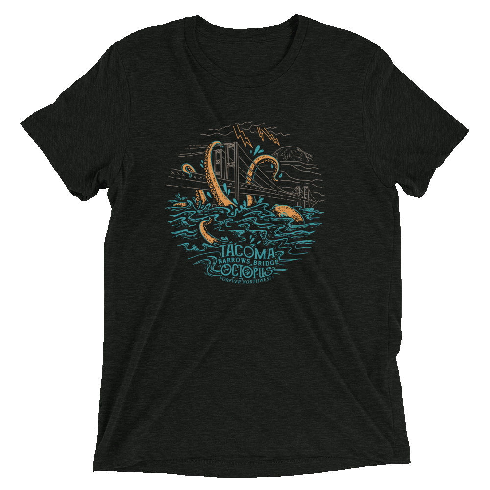 Tacoma Narrows Bridge Octopus Premium Triblend T-shirt