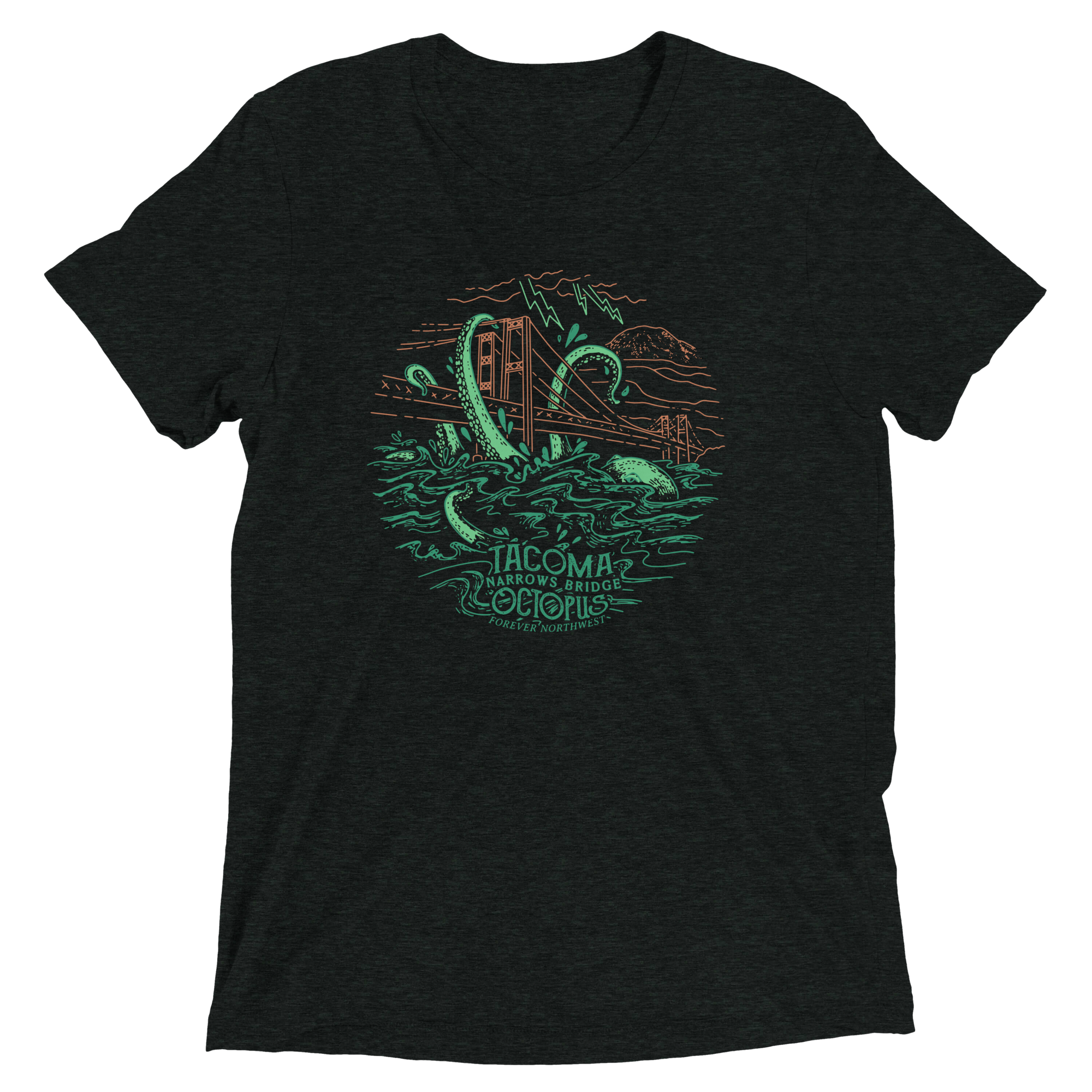 Tacoma Narrows Bridge Octopus Premium Triblend T-shirt