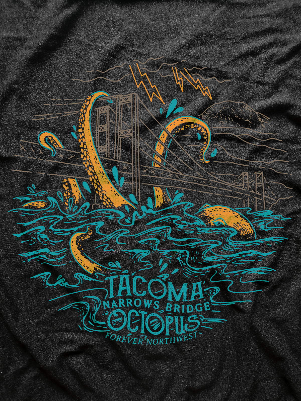 Tacoma Narrows Bridge Octopus Sweatshirt
