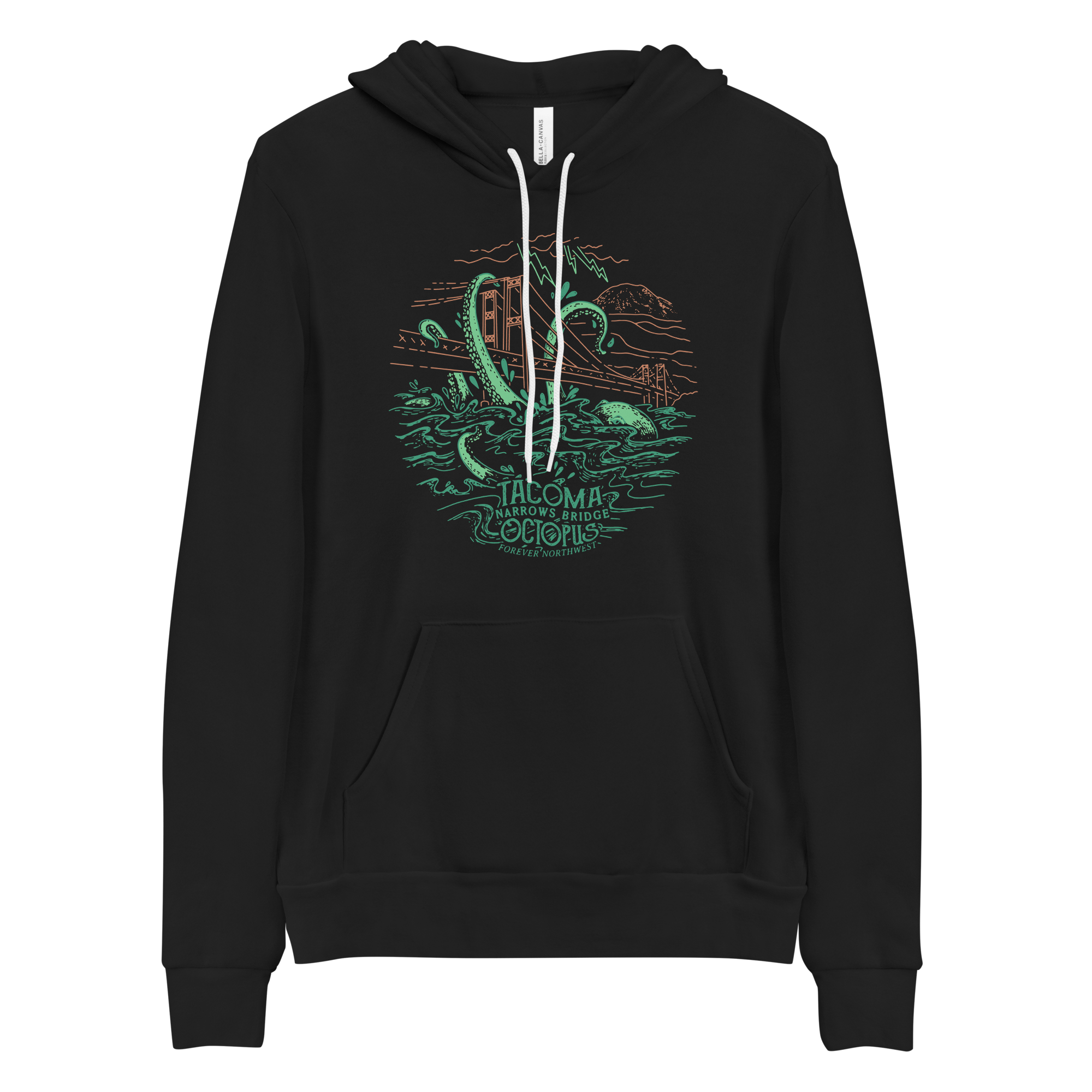 Tacoma Narrows Bridge Octopus Hoodie