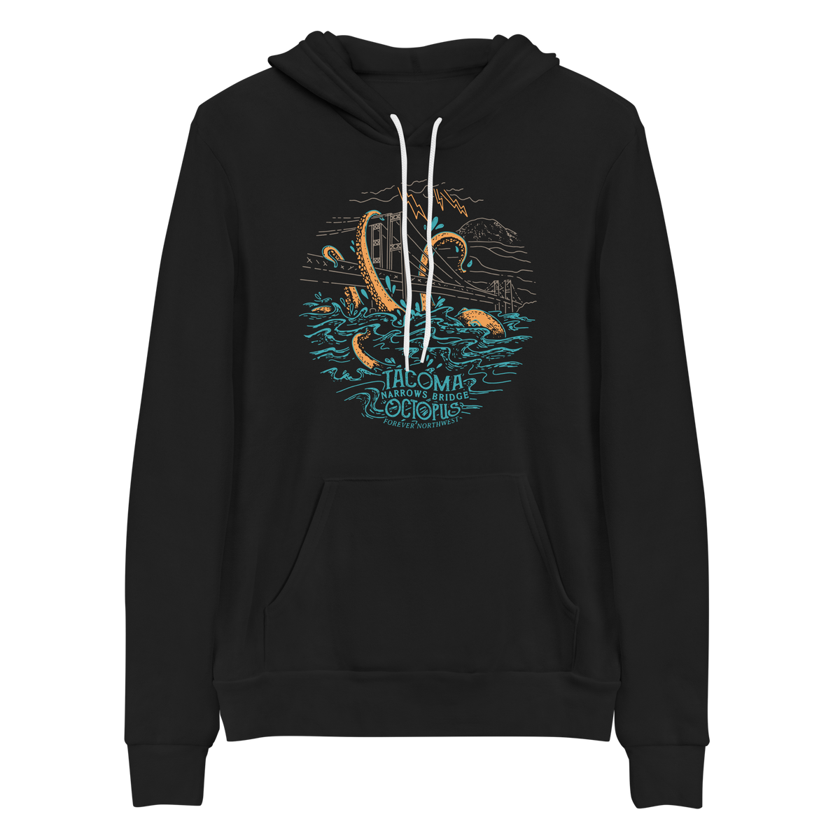 Tacoma Narrows Bridge Octopus Hoodie
