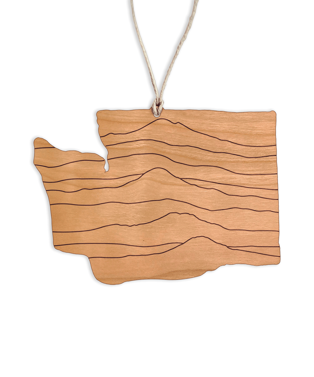 Washington Mountains Christmas Ornament