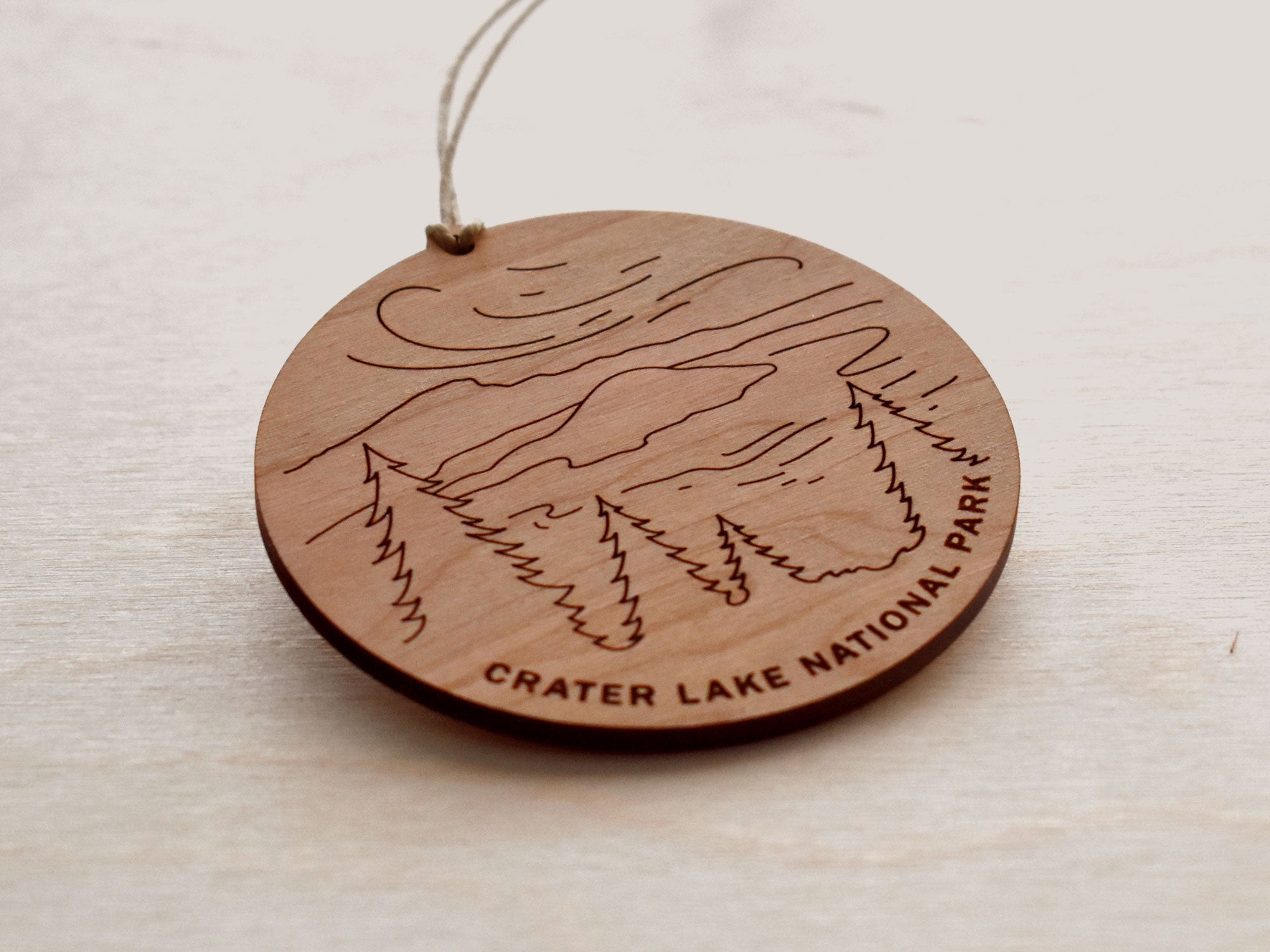 Crater Lake Round Christmas Ornament