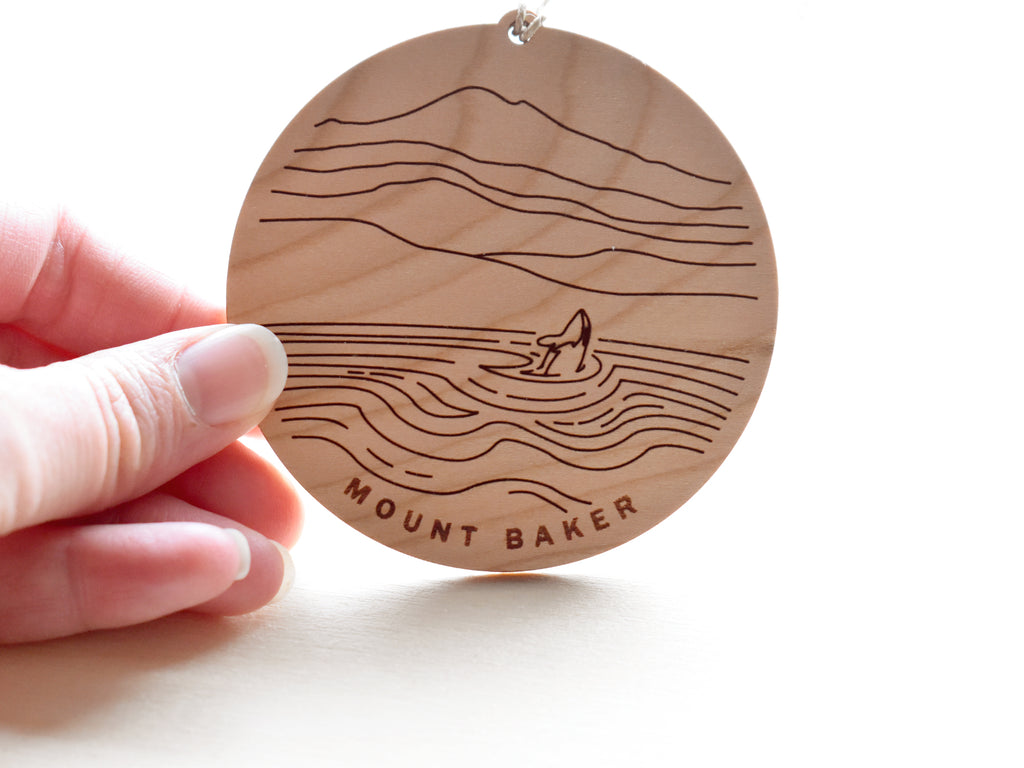 Mt. Baker Round Christmas Ornament