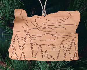 Crater Lake Christmas Ornament