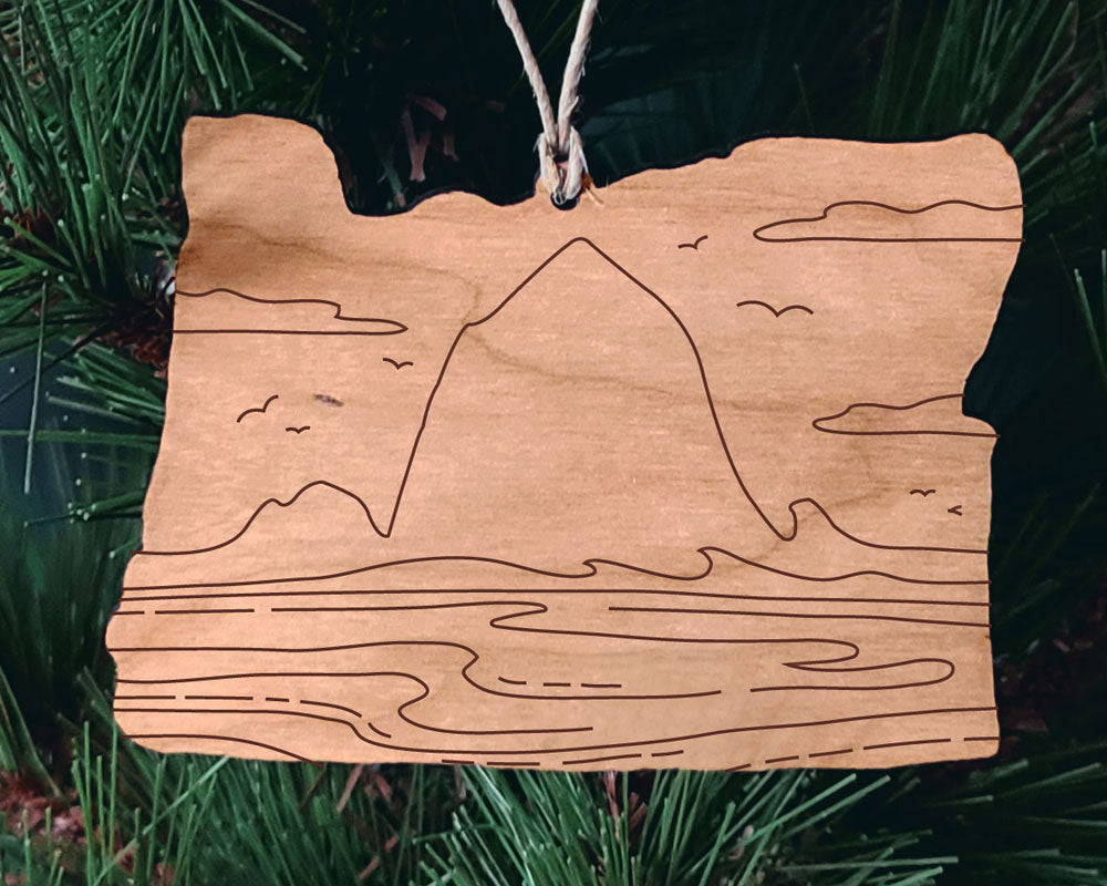 Haystack Rock Christmas Ornament