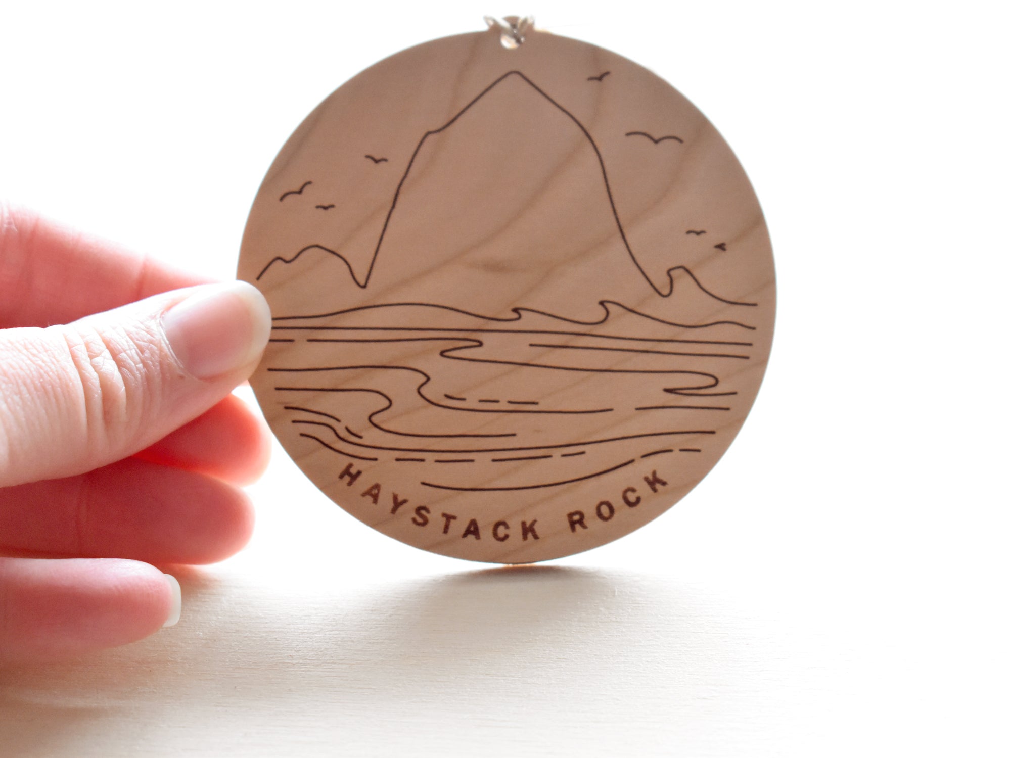 Haystack Rock Round Christmas Ornament