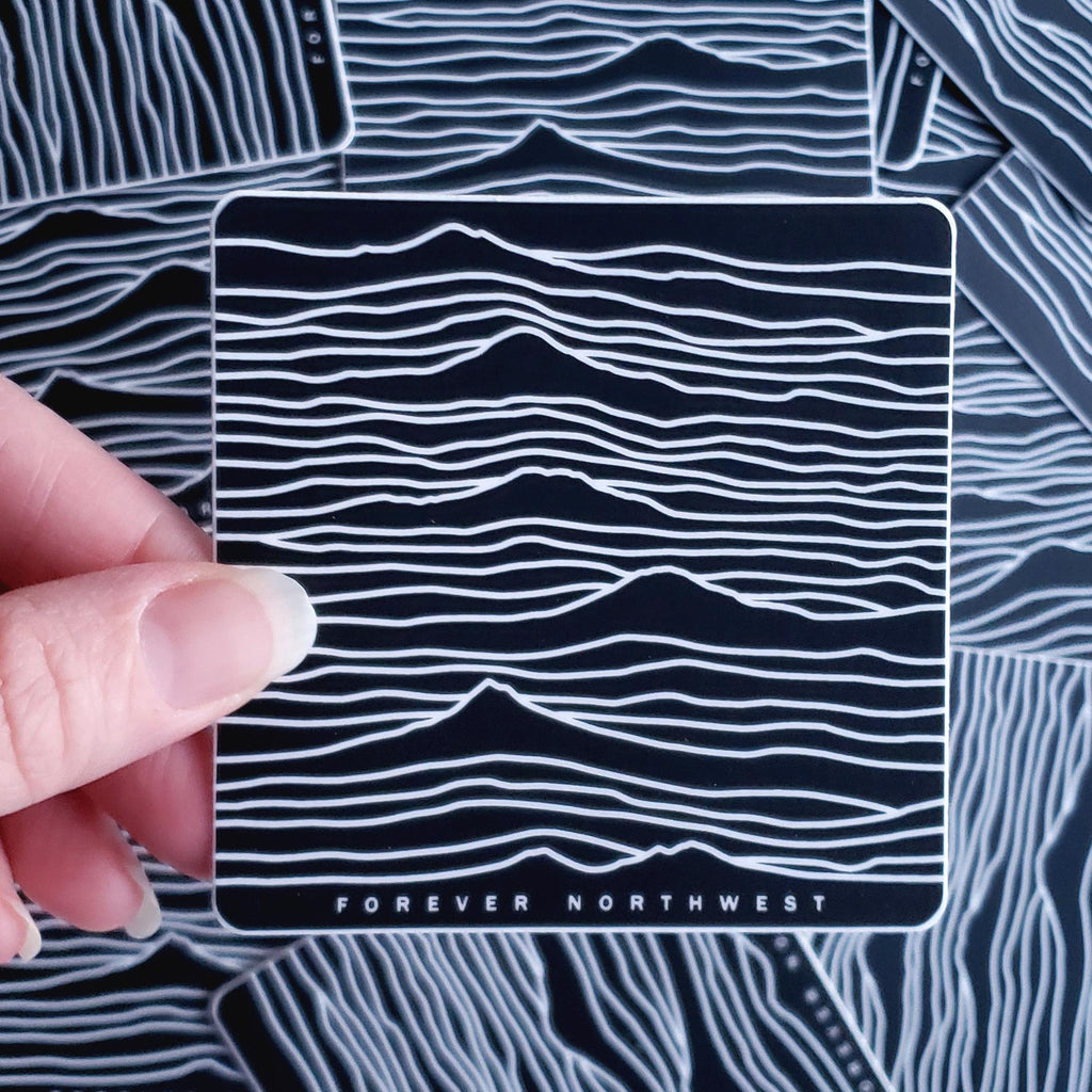 Cascade Mountain Range Sticker